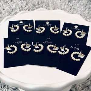 Jcrew small pearl hoop earrings